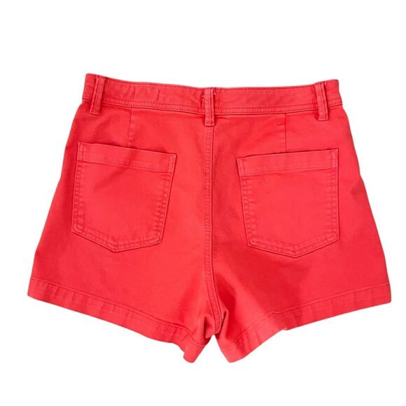 Gap 4” High Rise Red Denim Shorts - Picture 2 of 3